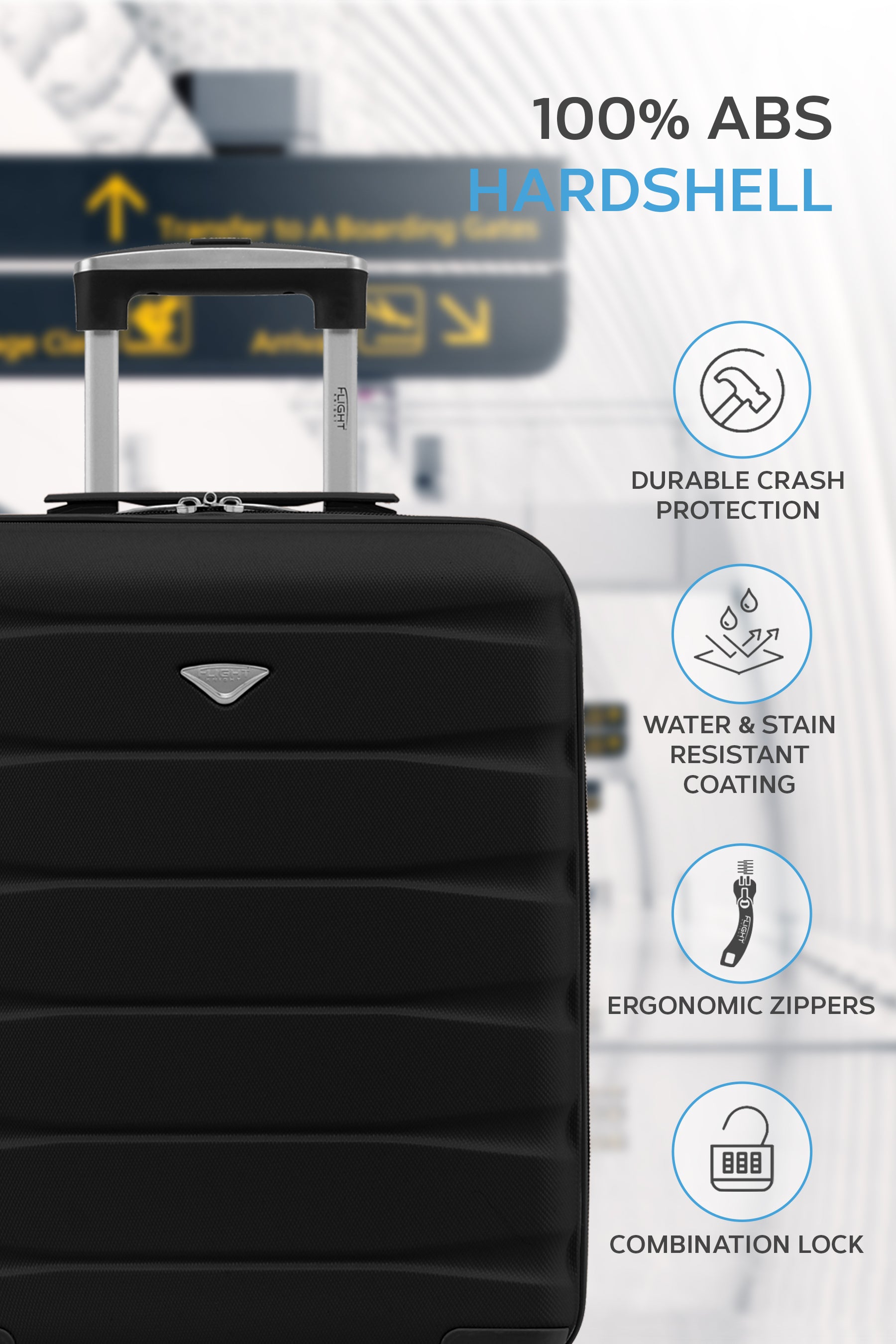 55x40x20cm SAFIR Carry on Cabin Case