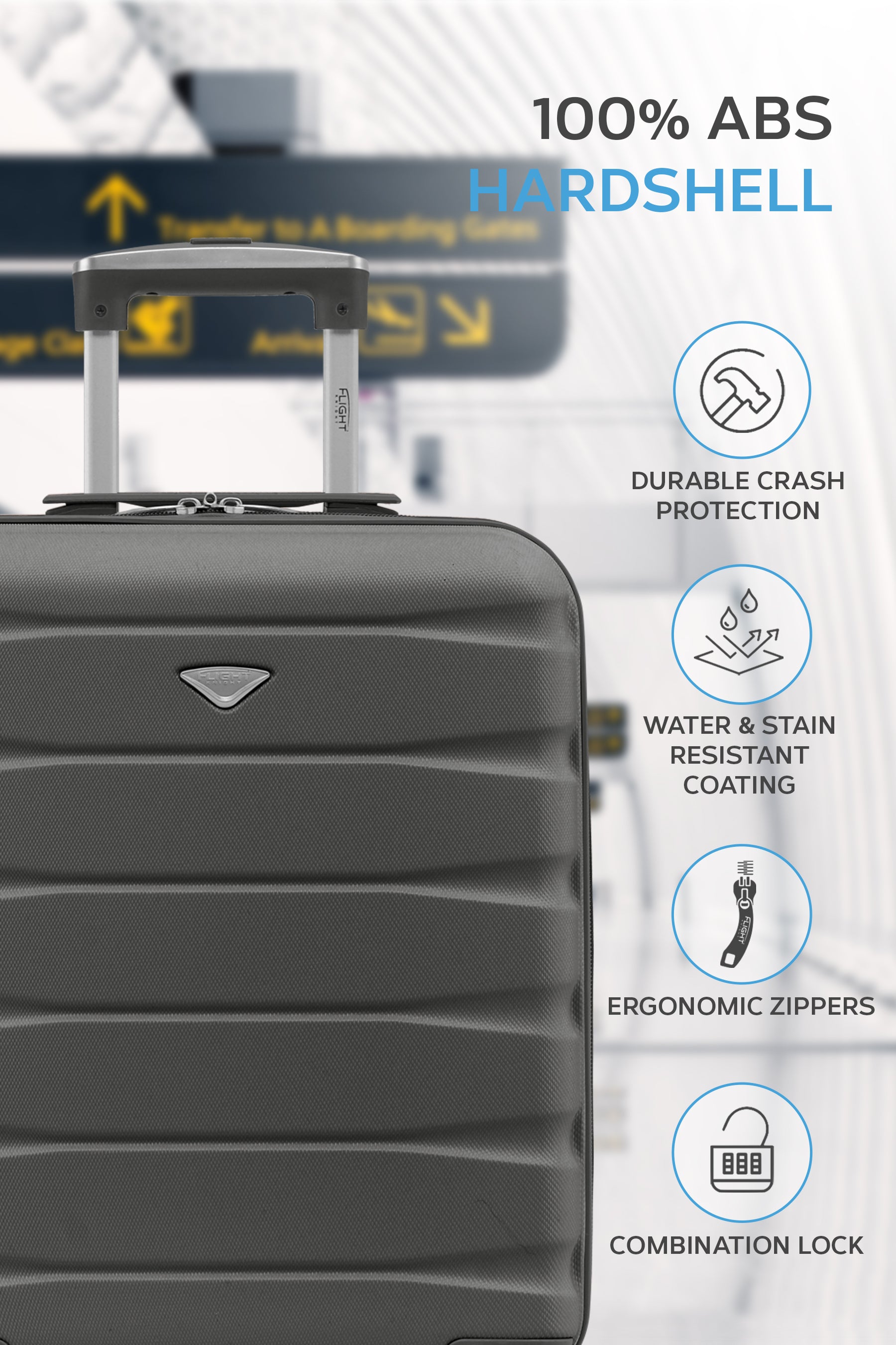 55x40x20cm SAFIR Carry on Cabin Case