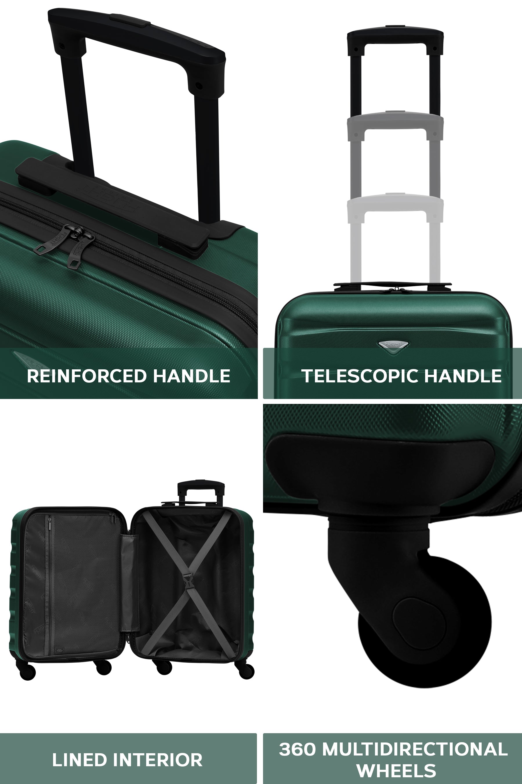55x40x20cm SAFIR Carry on Cabin Case