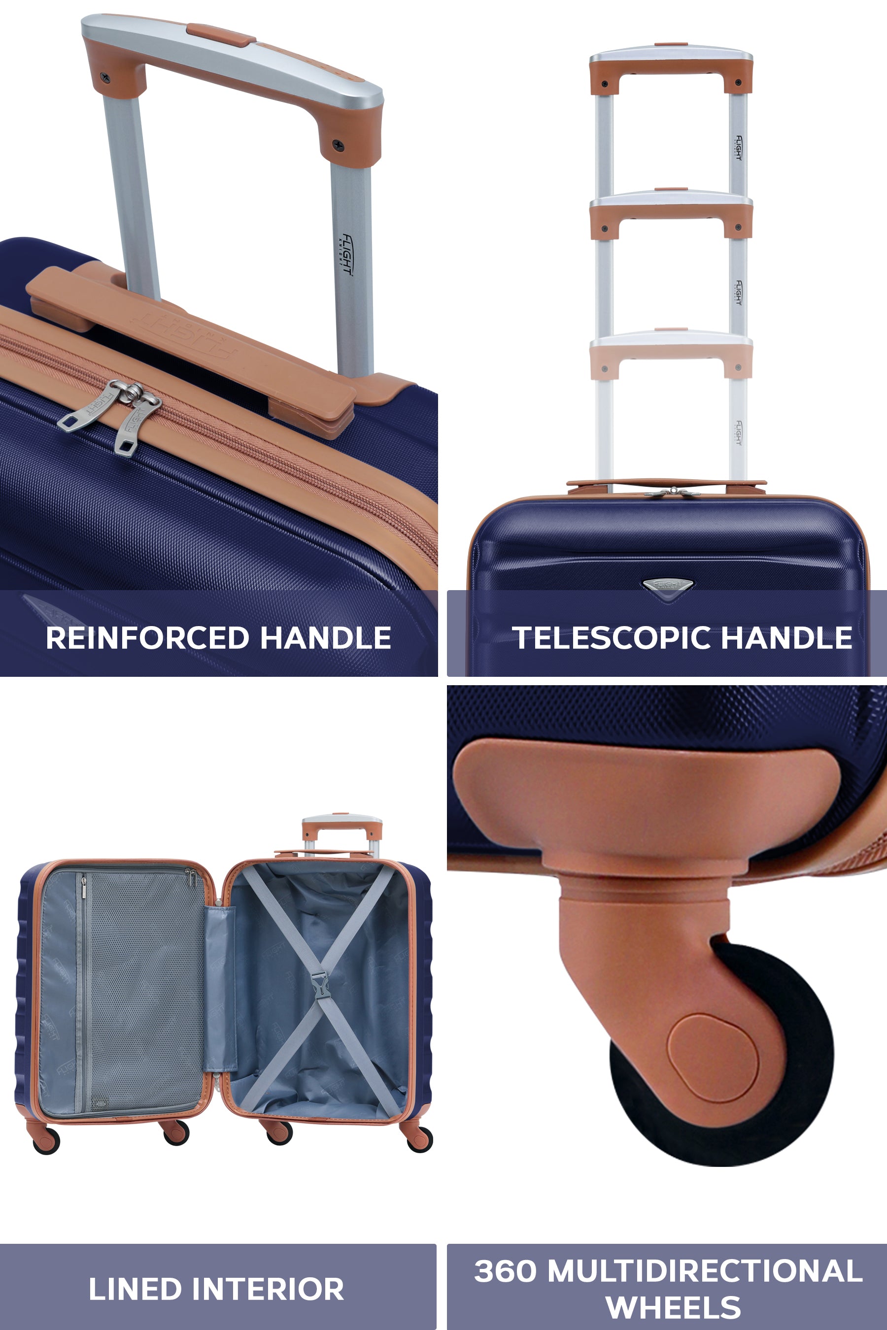 55x40x20cm SAFIR Carry on Cabin Case