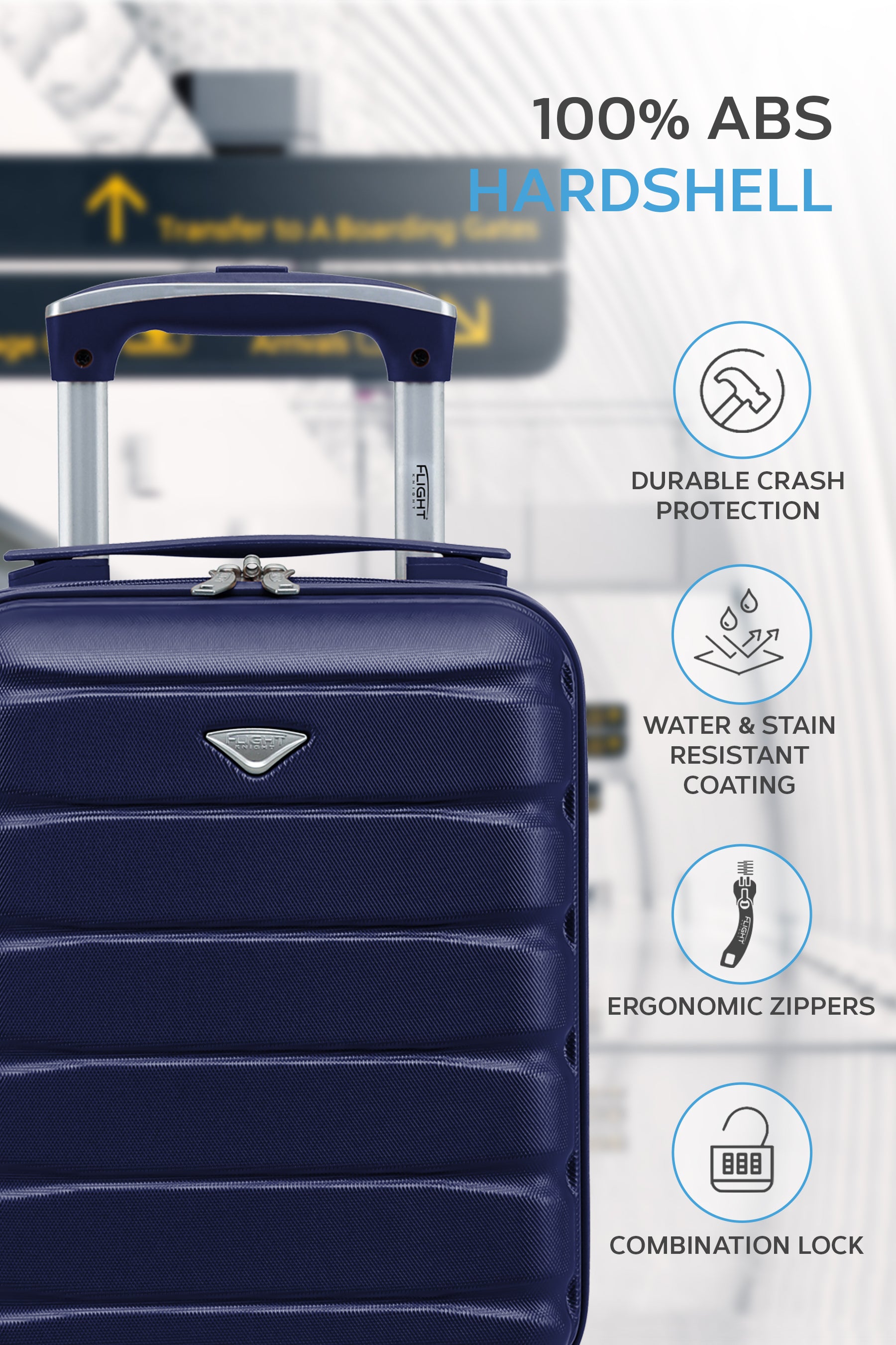 40x20x25cm SAFIR Carry on Cabin Case