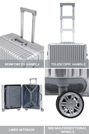 56x45x25cm Silver Travel Cabin Case