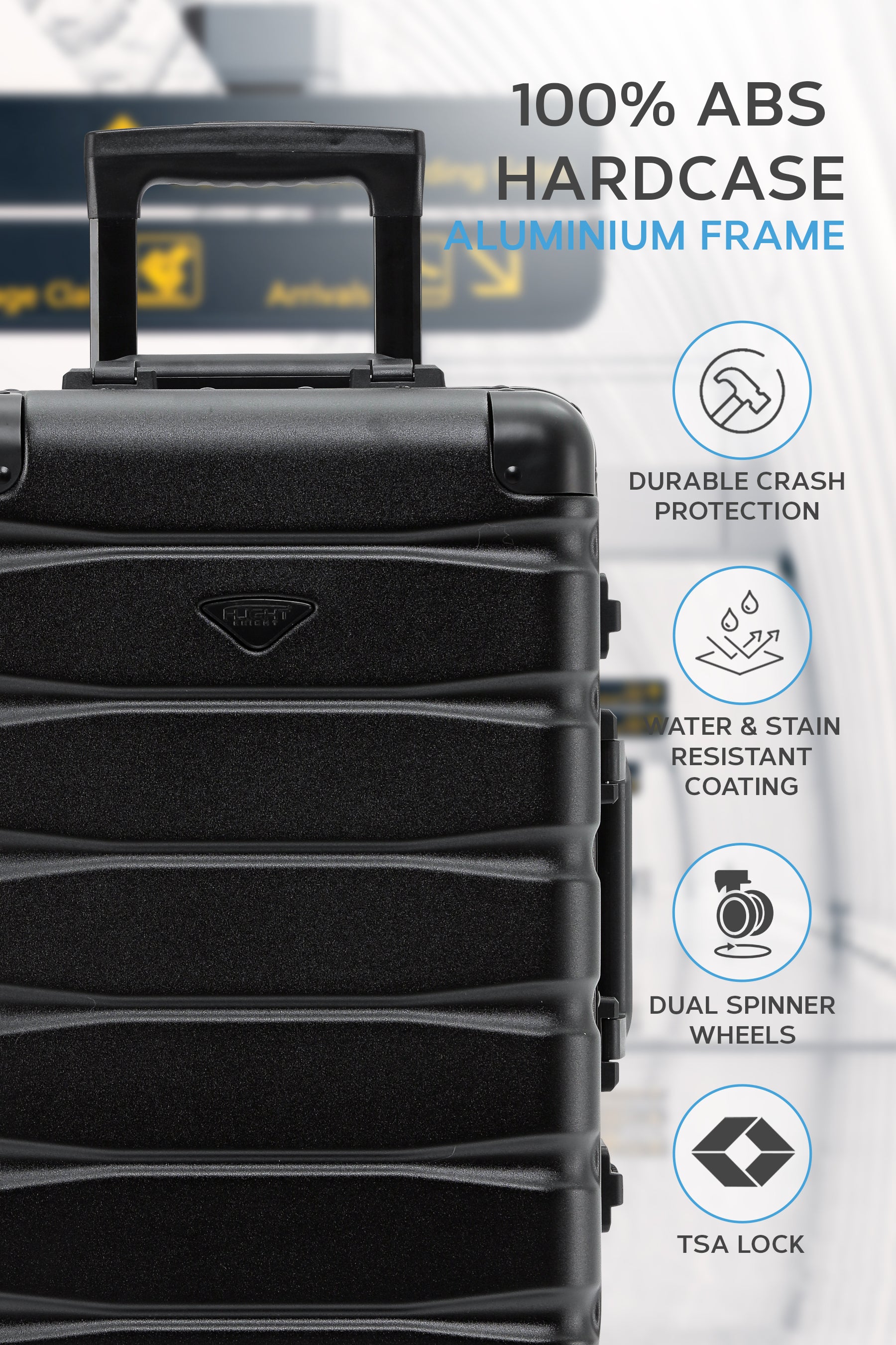 55x35x20cm  SAFIR Aluminium Frame Cabin Carry on Case