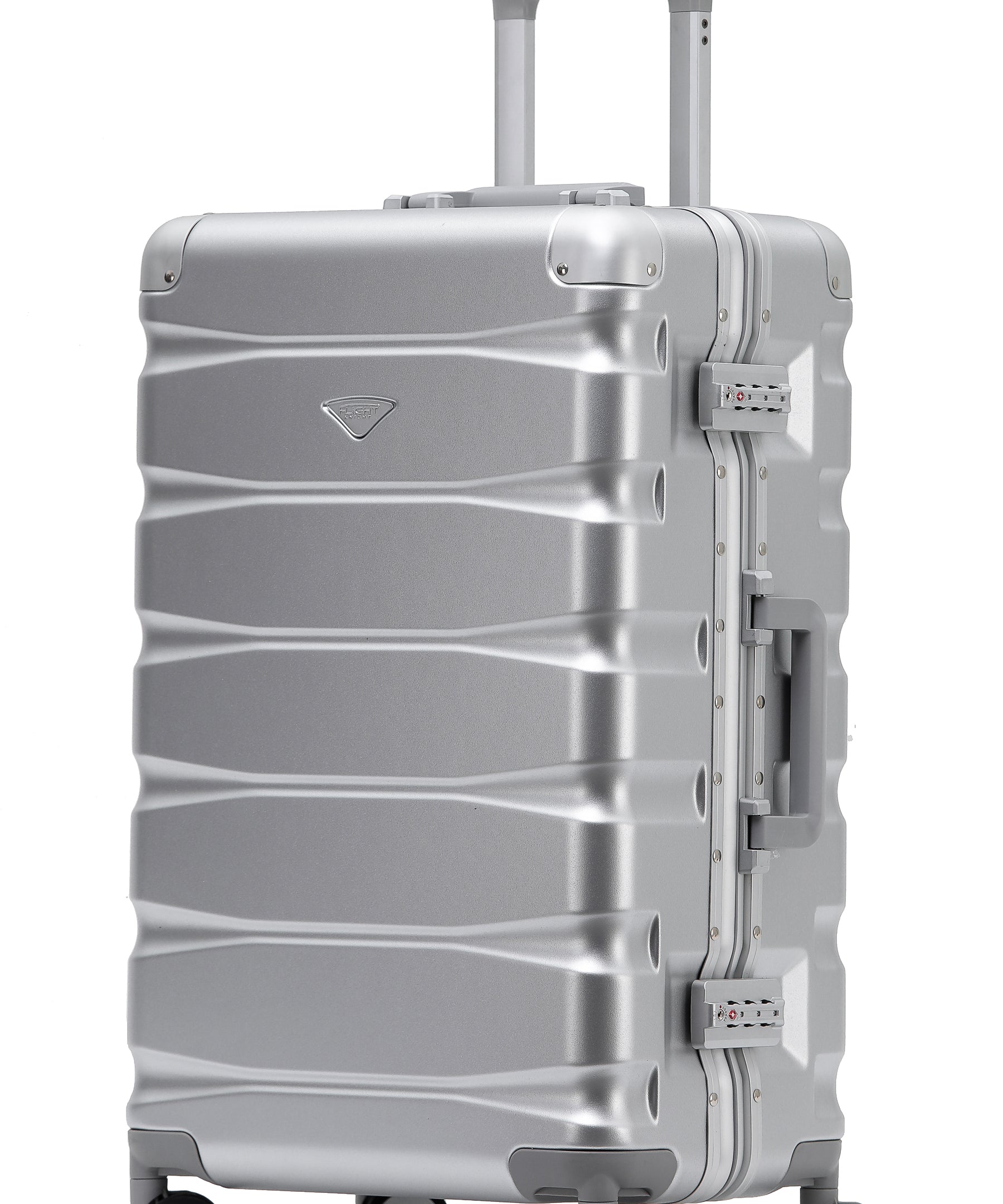 Medium 27" Aluminium Frame Checked Suitcase