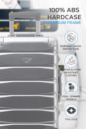 55x35x20cm  SAFIR Aluminium Frame Cabin Carry on Case