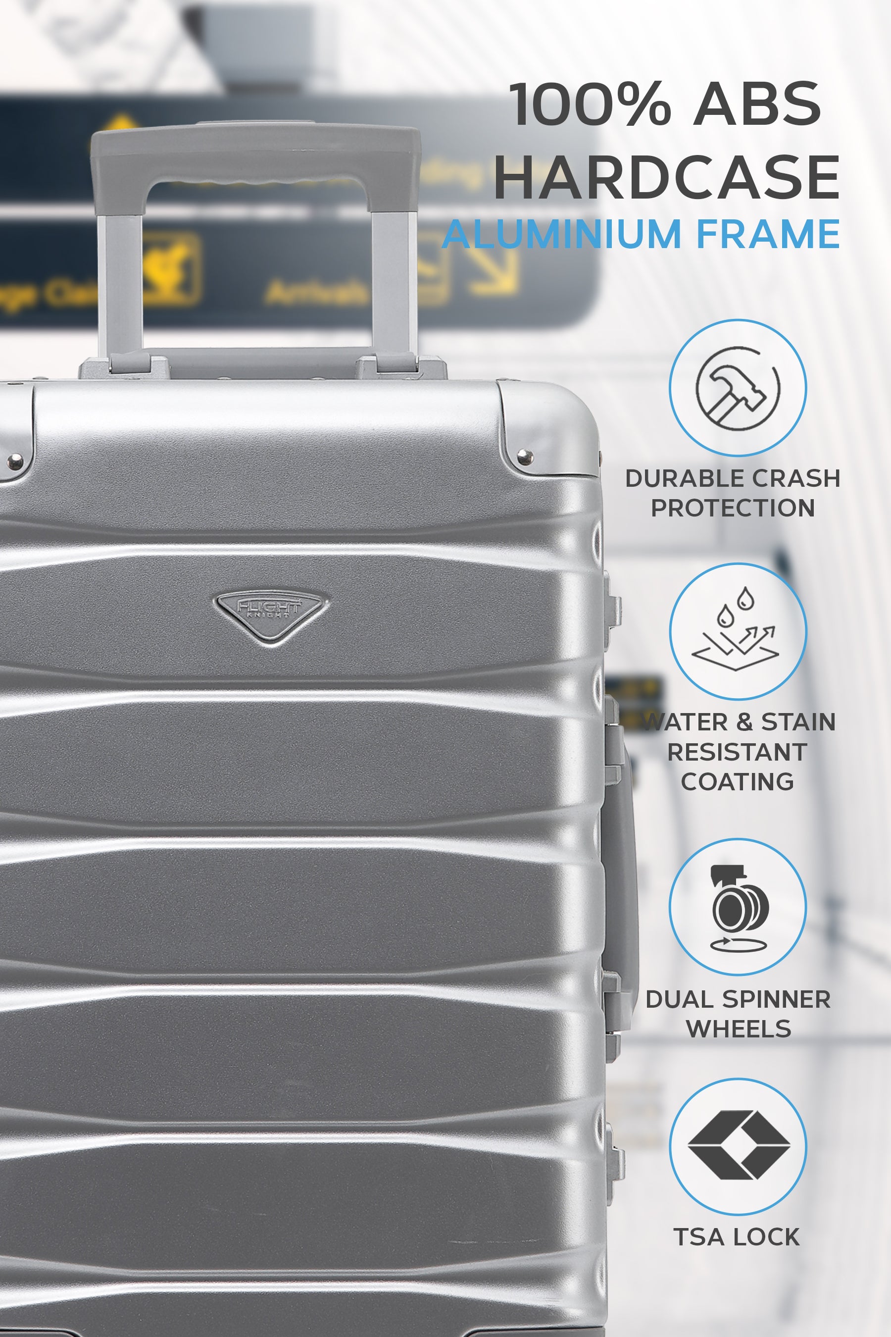 55x35x20cm  SAFIR Aluminium Frame Cabin Carry on Case