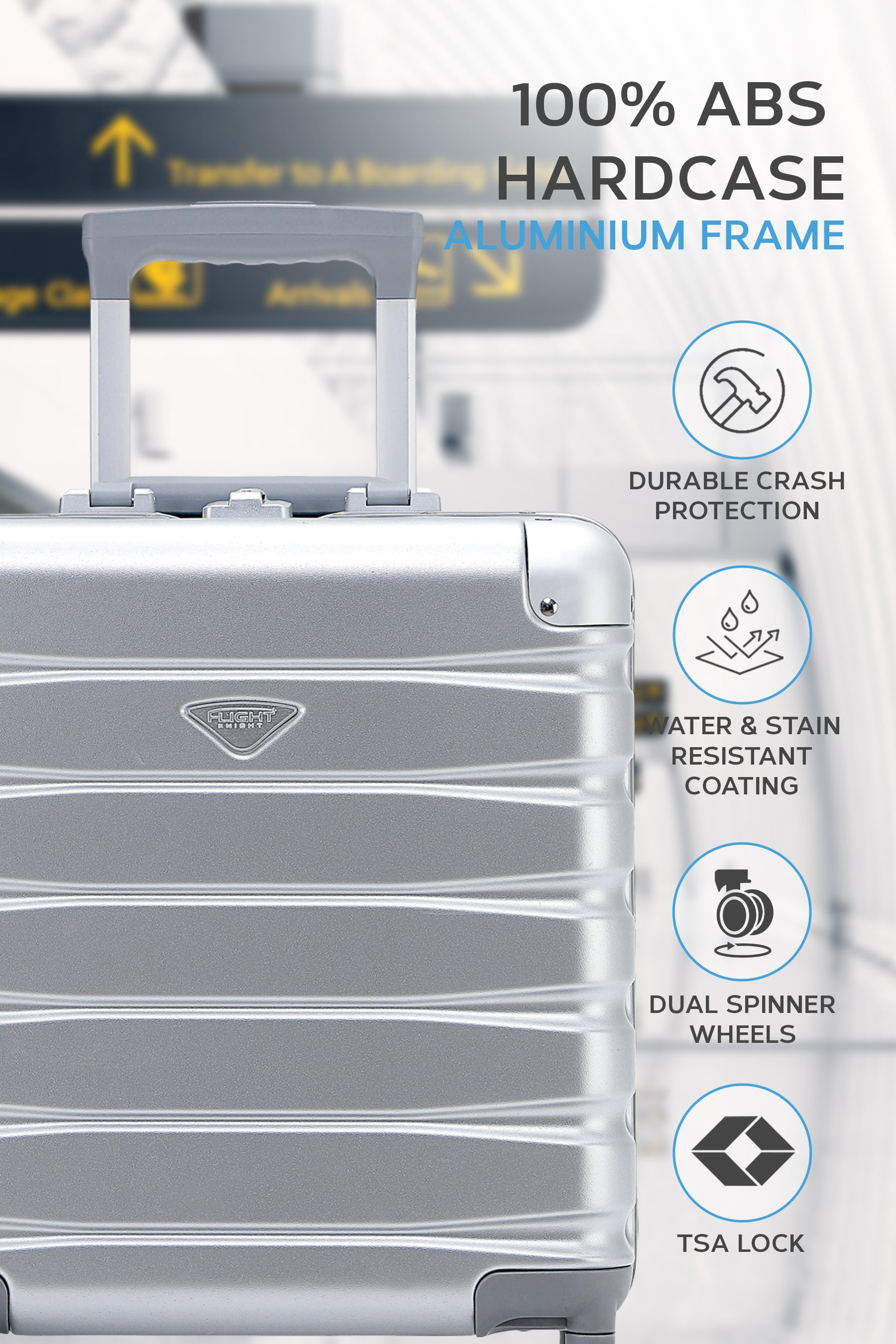45x36x20cm SAFIR Aluminium Frame Cabin Carry on Case