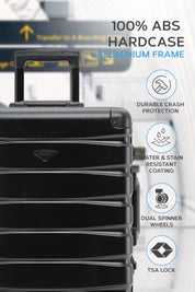56x45x25cm SAFIR Aluminium Frame Cabin Carry on Case