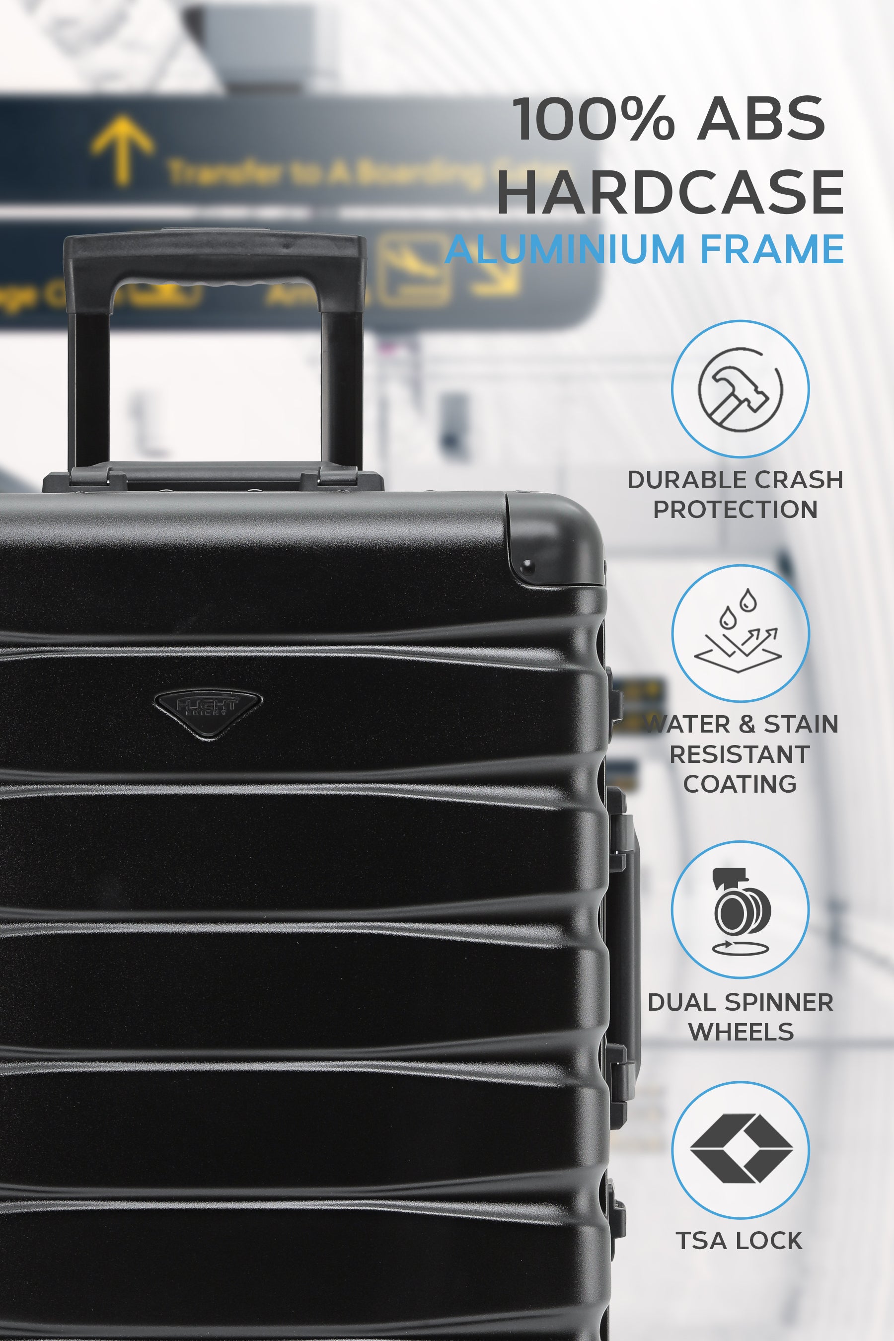 56x45x25cm SAFIR Aluminium Frame Cabin Carry on Case