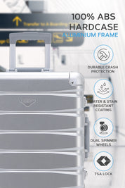 56x45x25cm SAFIR Aluminium Frame Cabin Carry on Case