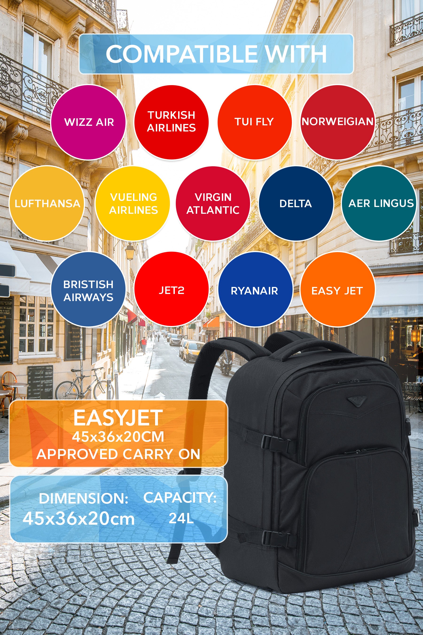 45x36x20cm Travel Backpack