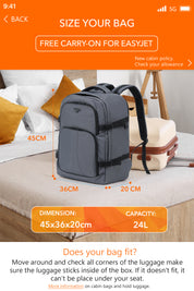 45x36x20cm Travel Backpack