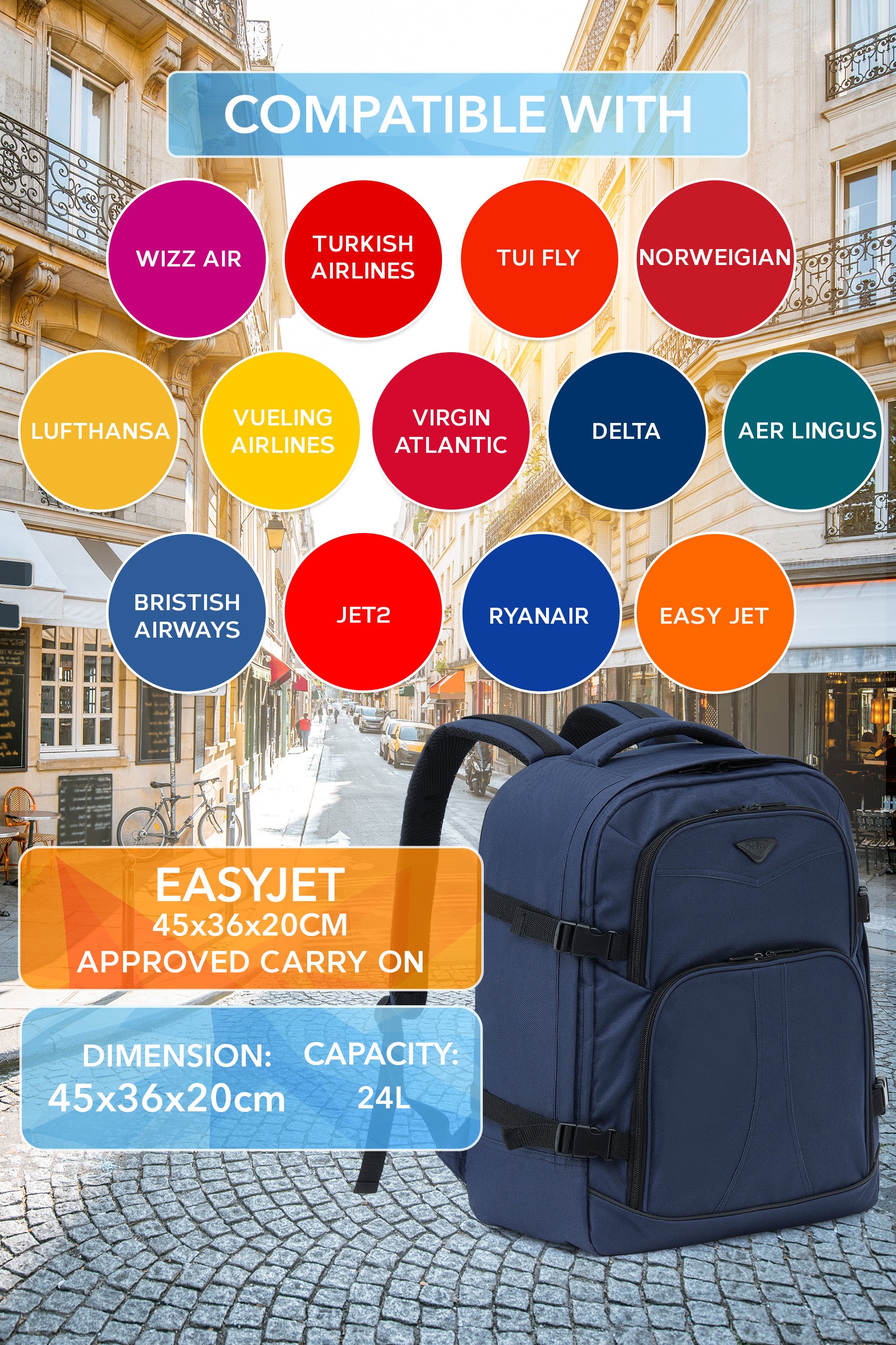 45x36x20cm Travel Backpack