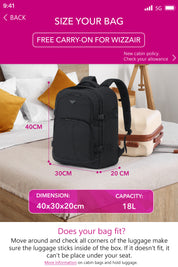 40x30x20cm Travel Backpack
