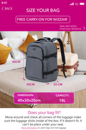 40x30x20cm Travel Backpack
