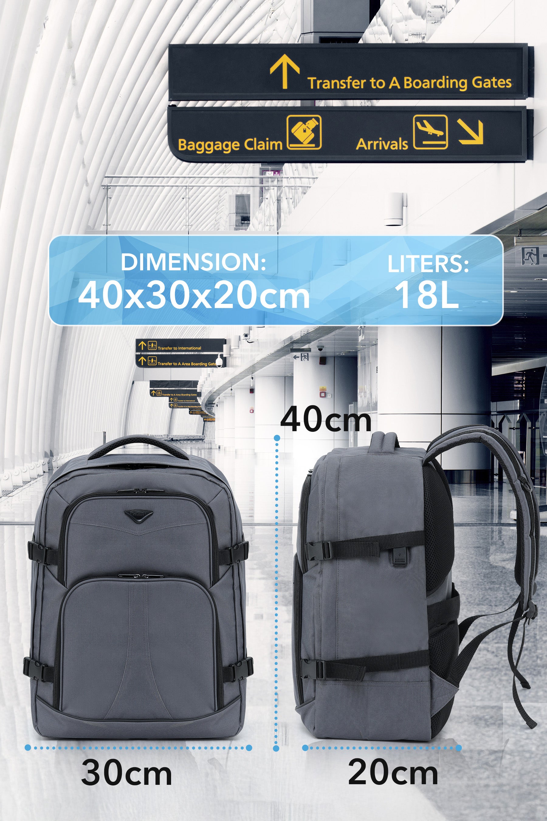 40x30x20cm Travel Backpack