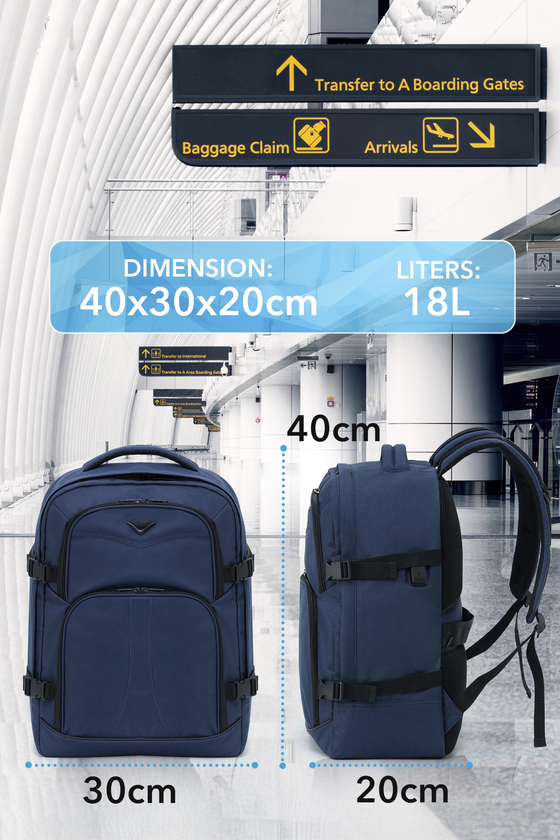 40x30x20cm Travel Backpack