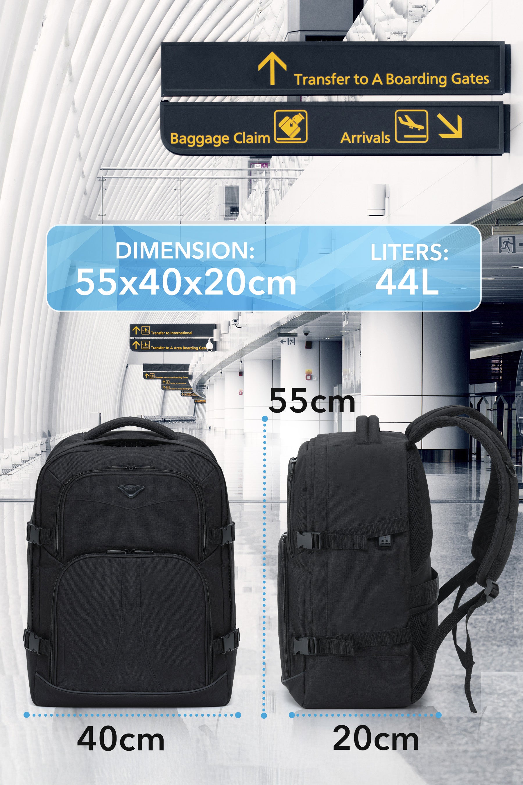 55x40x20cm Travel Backpack