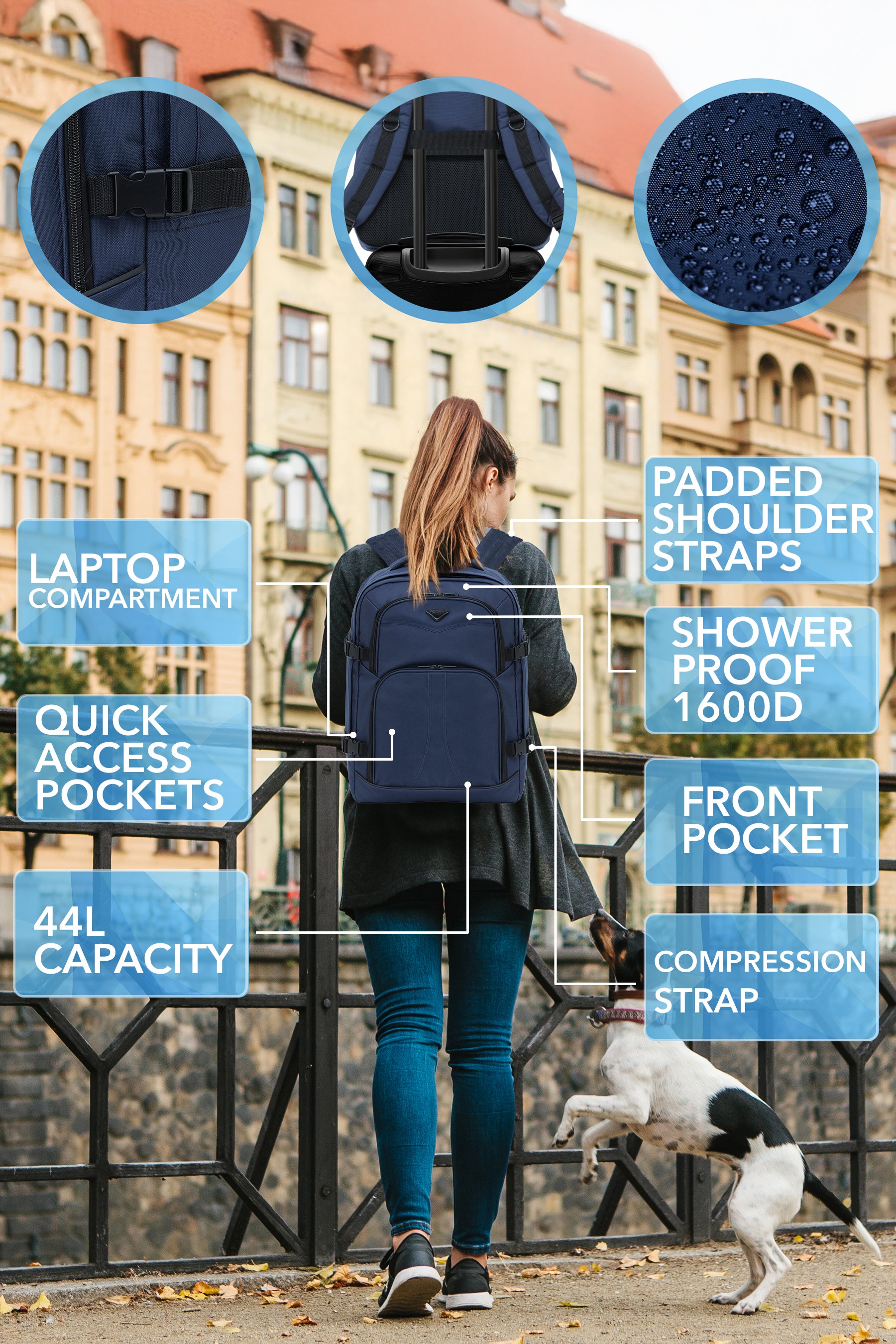 55x40x20cm Travel Backpack