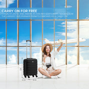 56x36x23cm Maximum Size For Virgin Atlantic Lightweight 4 Wheel ABS Hard Case
