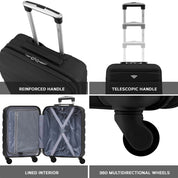 56x36x23cm Maximum Size For Virgin Atlantic Lightweight 4 Wheel ABS Hard Case