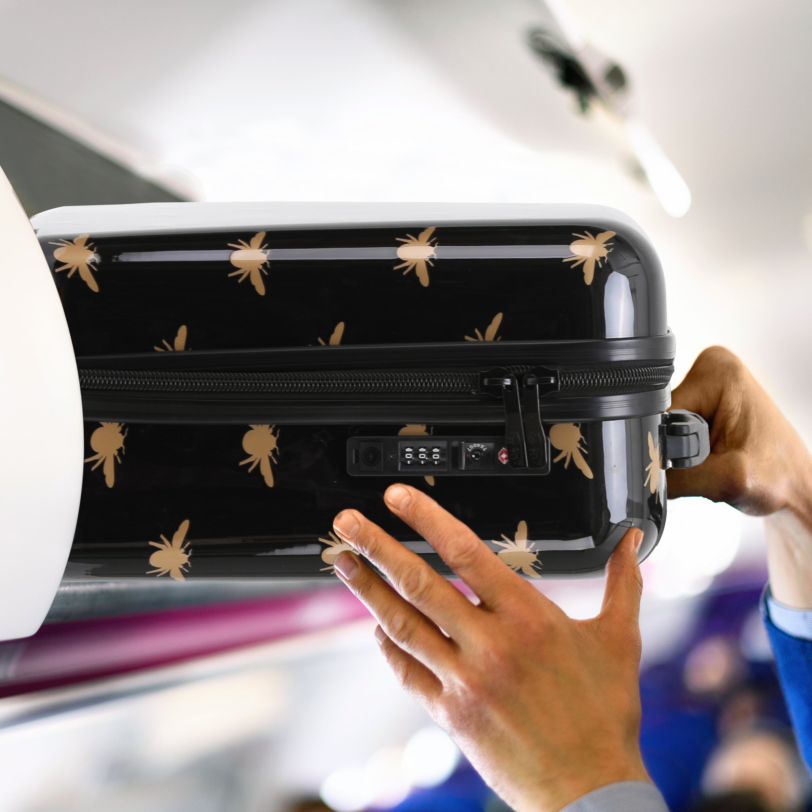 45x36x20cm Hard Case Printed Cabin Hand Luggage Travel Cabin Bag Easyjet BA TUI