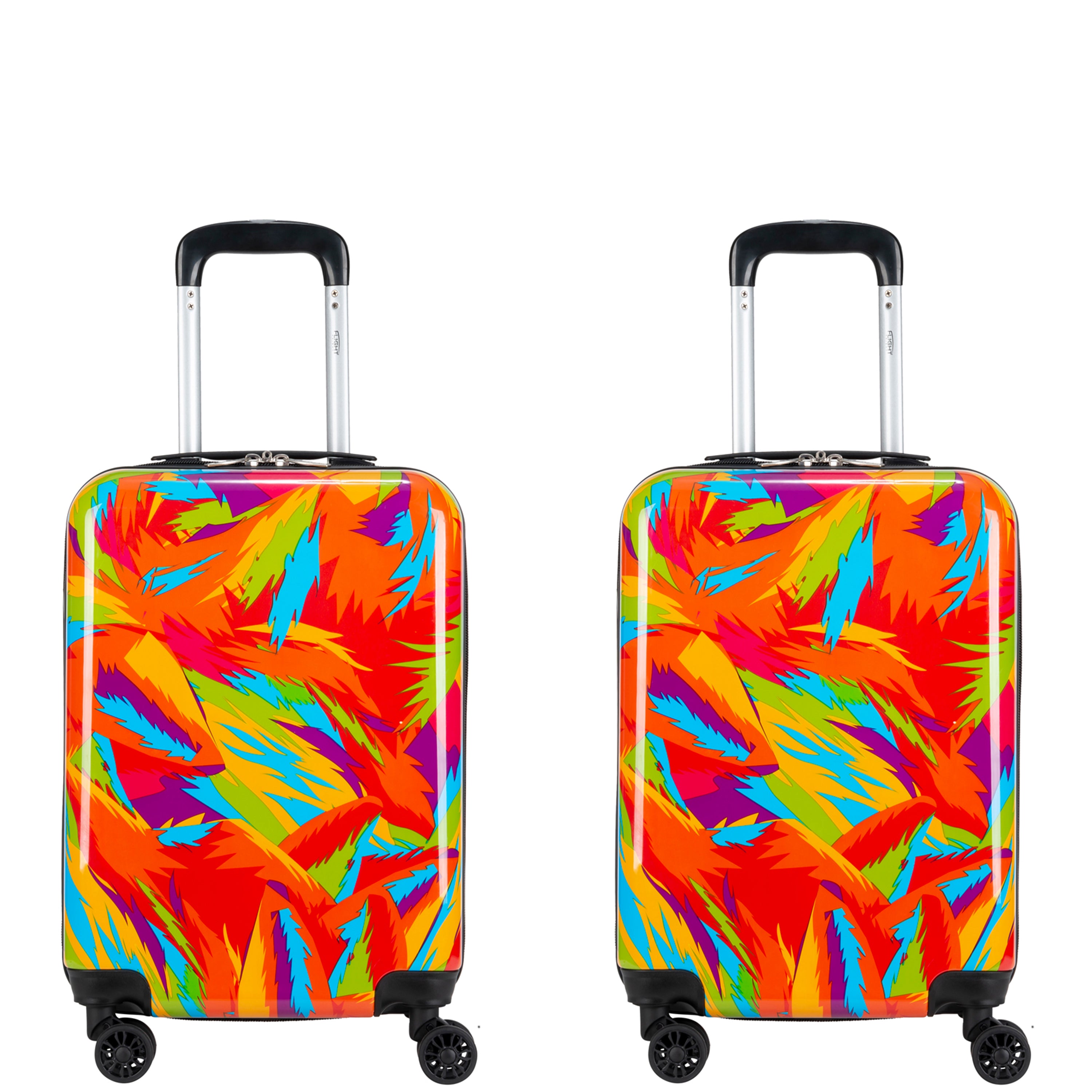 8 Wheel Printed Carry On Cabin Suitcases & Hold Luggage Ryanair BA TUI Approved