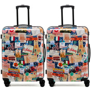 8 Wheel Hard Case Suitcases TSA Lock - Underseat Overhead Cabin & Large Check-in