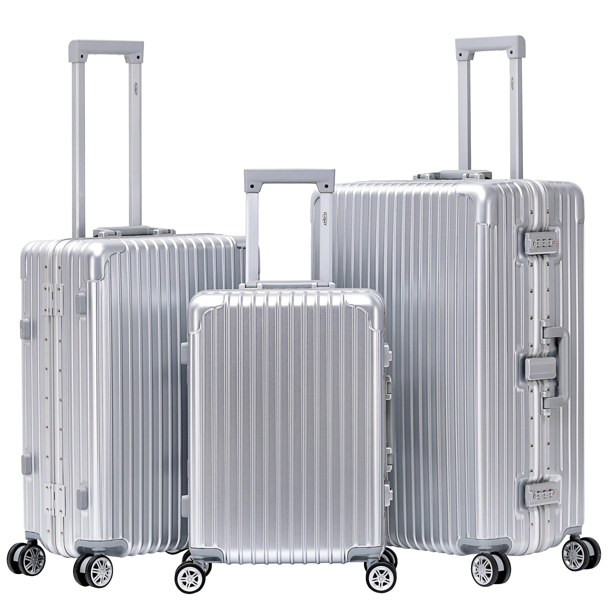 Silver aluminum suitcase shop