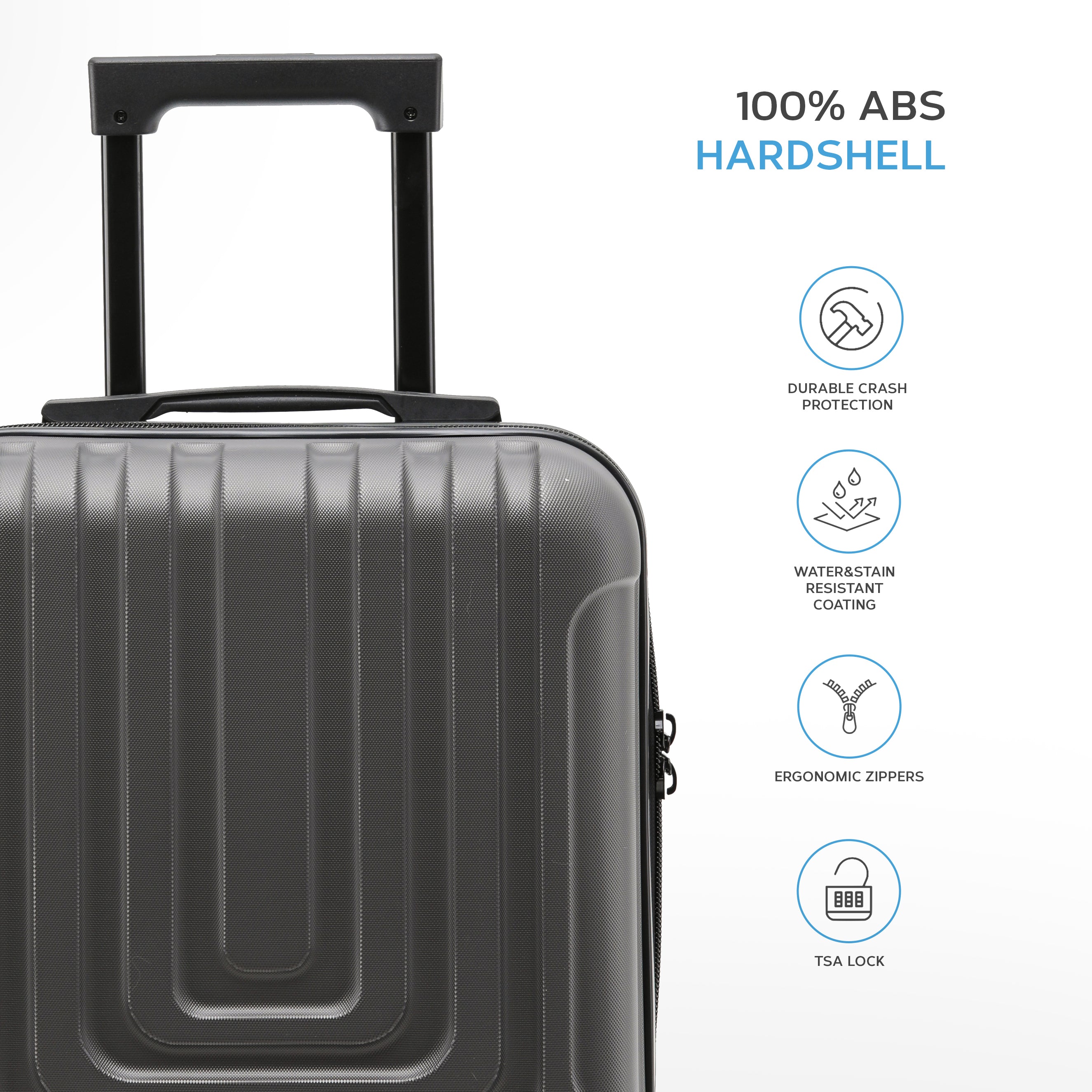 Load image into Gallery viewer, 45x36x20cm Premium Hard Shell Lightweight Cabin Suitcase - 8 Spinner Wheels - Built-in TSA Lock &amp;amp; USB Port - Luggage Approved for Over 100 Airlines Including easyJet Underseat
