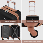 SAFIR Cabin Bag & Large Check-in Suitcase Set of 2