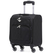 45x36x20cm Lightweight 4 Wheel 800D Soft Case Quilted Suitcase Cabin Carry On Hand Luggage Approved for easyJet Maximium Size Free Carry On
