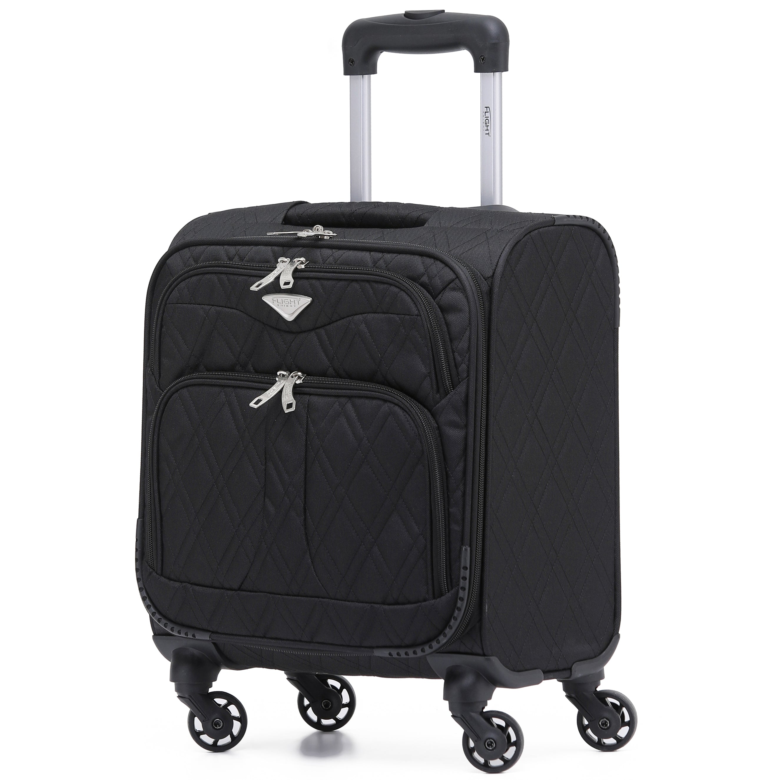 45x36x20cm Lightweight 4 Wheel 800D Soft Case Quilted Suitcase Cabin Carry On Hand Luggage Approved for easyJet Maximium Size Free Carry On