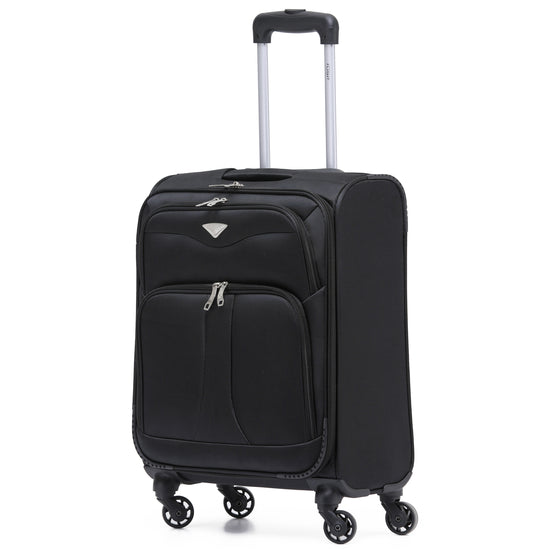 Load image into Gallery viewer, 55x40x20cm 4 Wheel 800D Soft Case Suitcase Cabin Carry On Hand Luggage Ryanir Maximium Priority Carry On Approved
