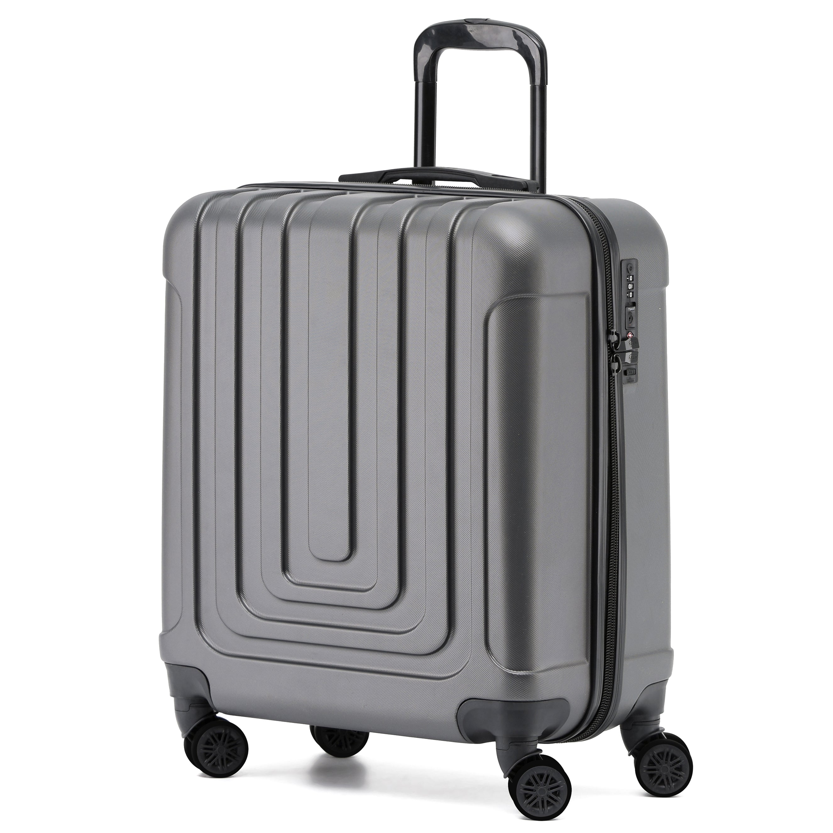 Load image into Gallery viewer, 56x45x25cm Premium Hard Shell Lightweight Cabin Suitcase - 8 Spinner Wheels - Built-in TSA Lock &amp;amp; USB Port - Approved for easyJet Large Cabin Carry on
