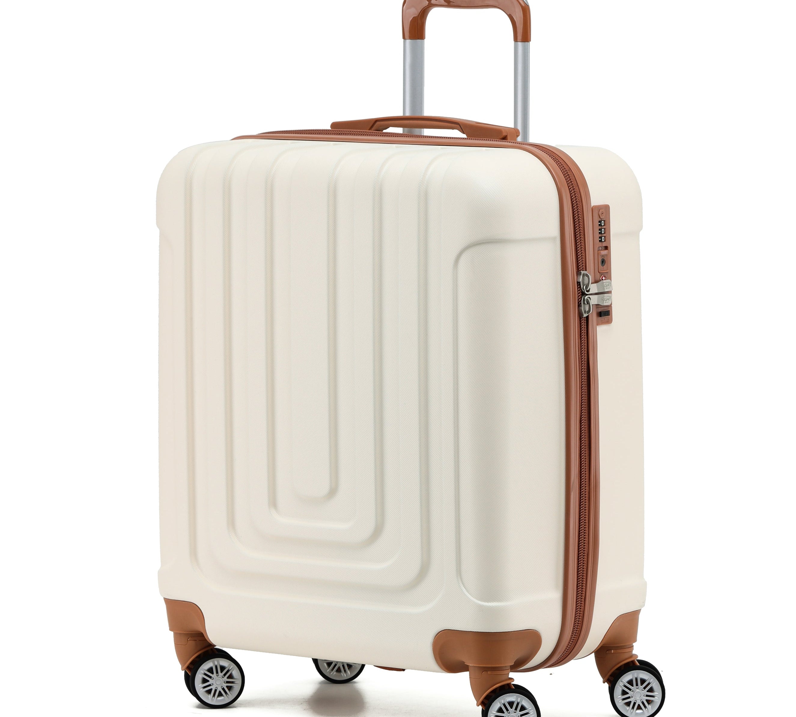 56x45x25cm Premium Hard Shell Lightweight Cabin Suitcase - 8 Spinner Wheels - Built-in TSA Lock & USB Port - Approved for easyJet Large Cabin Carry on