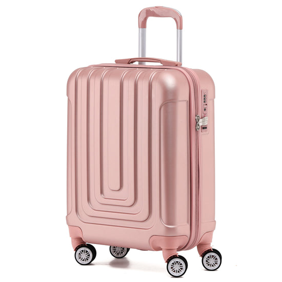 Load image into Gallery viewer, 55x40x20cm Premium Hard Shell Lightweight Cabin Suitcase - 8 Spinner Wheels - Built-in TSA Lock &amp;amp; USB Port - Luggage Approved for Over 100 Airlines Including Ryanir (Priority)

