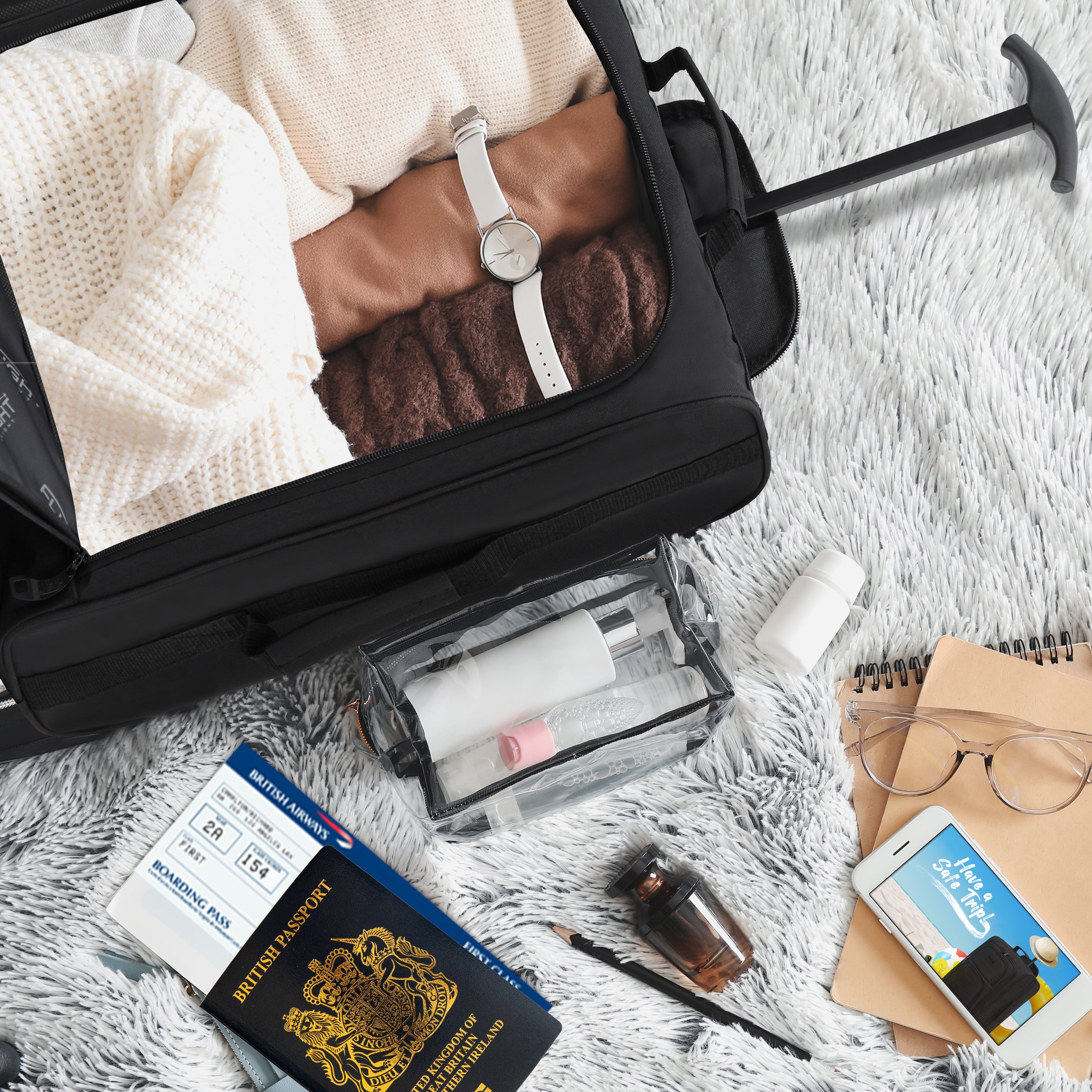 45x36x20cm 2 Wheel Soft Shell Suitcase
